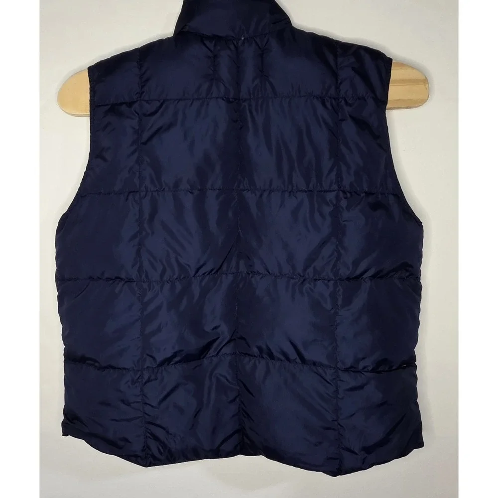Lands‎ End Mens Size L 42-44 Blue Goosedown Full ZipPuffer Vest
